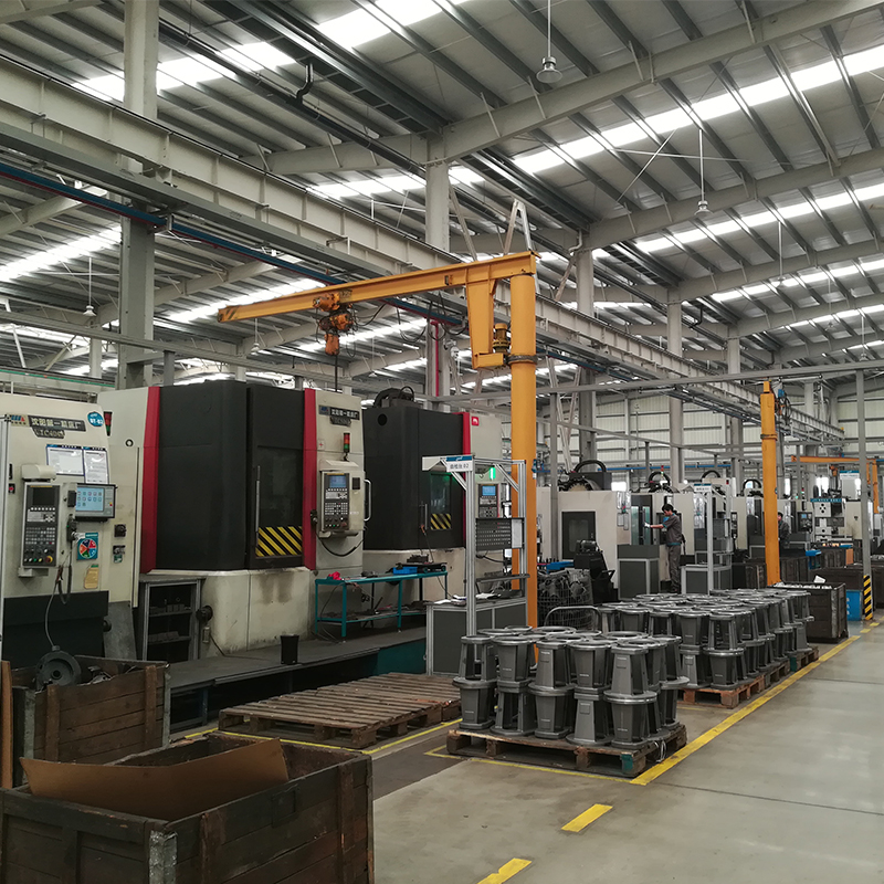 Workshop Used Portable Column Jib Crane Hoist for sale