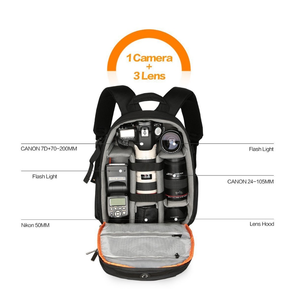 Camera Backpack Professional DSLR Shoulder Bag for Laptops Tablets for Camera Accessories for sale