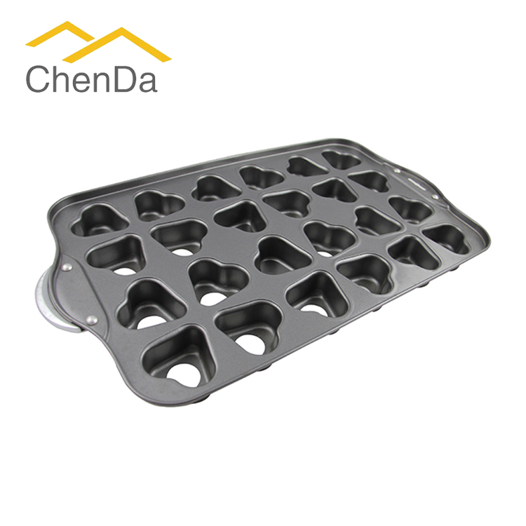 Carbon Steel Non-stick Mini Cheesecake Pan Heart Shape with Pop-out Base CD-T2405 for sale
