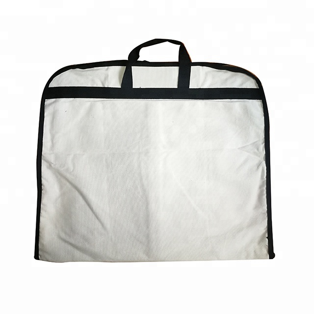 2018 foldable cotton leather custom designer suit cover garment bag for men