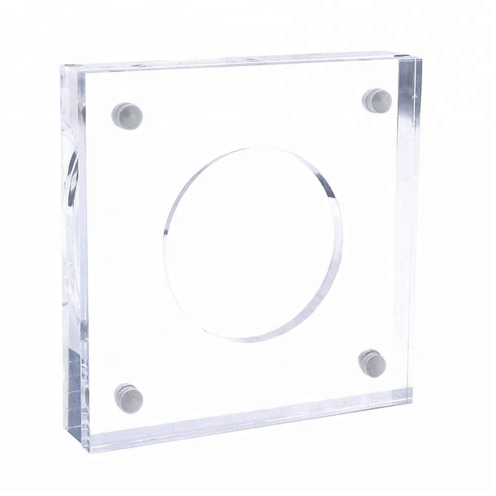 Acrylic Coin Display Stand Lucite Cion Capsule Acrylic Coin/Poker Chip Display Holder Case