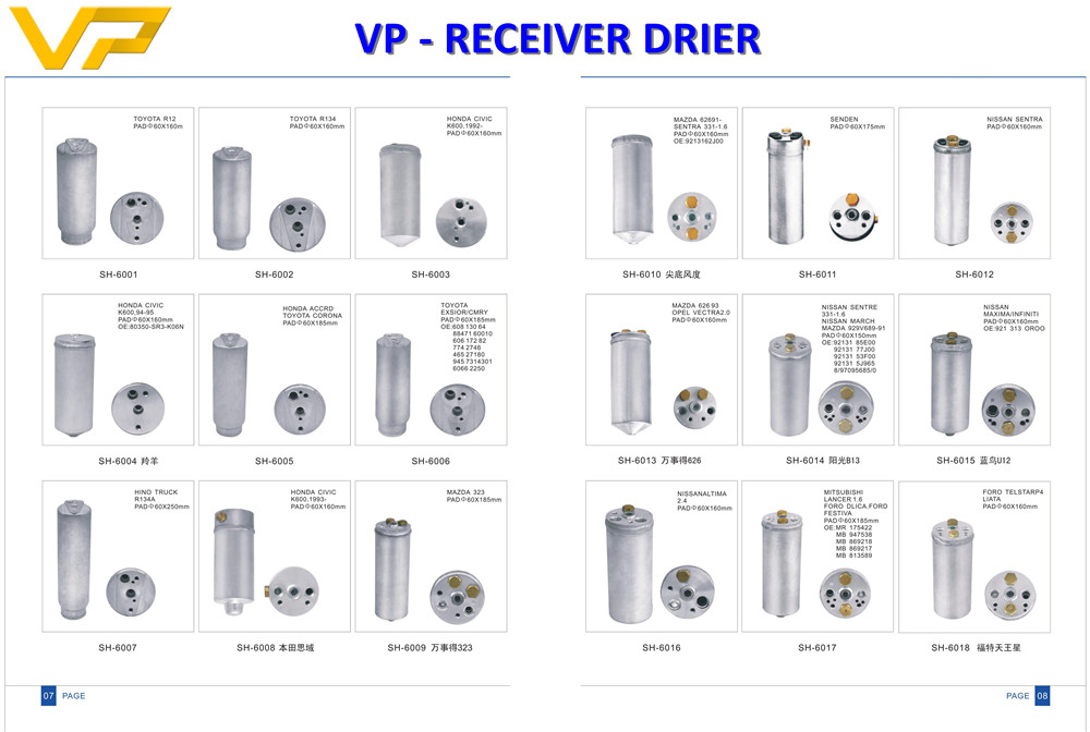 Receiver drier for car air conditioner system