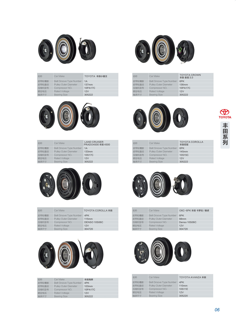 Car Air Conditioning System 12v electromagnetic auto car compressor clutch