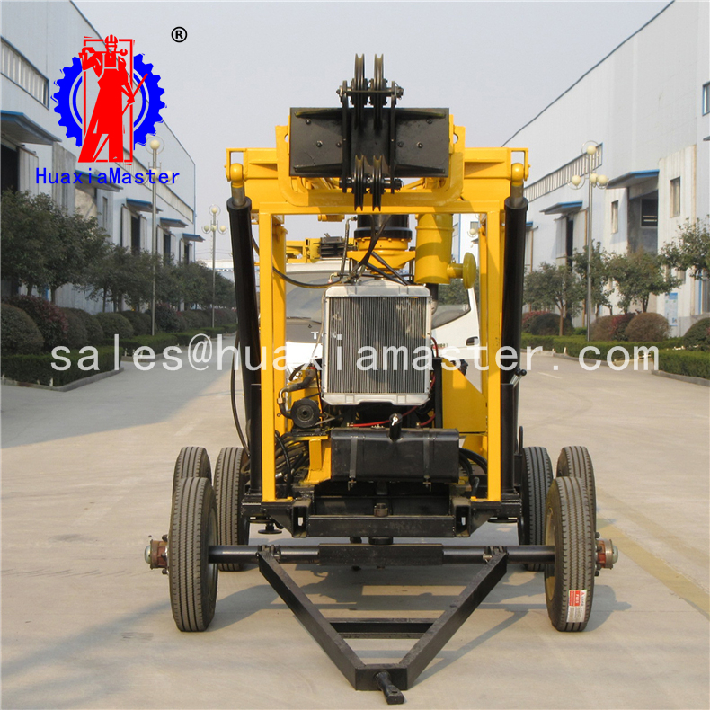 XYX-3 Wheeled Hydraulic Core Drilling Rig Diamond Core Sample Machine For Sale