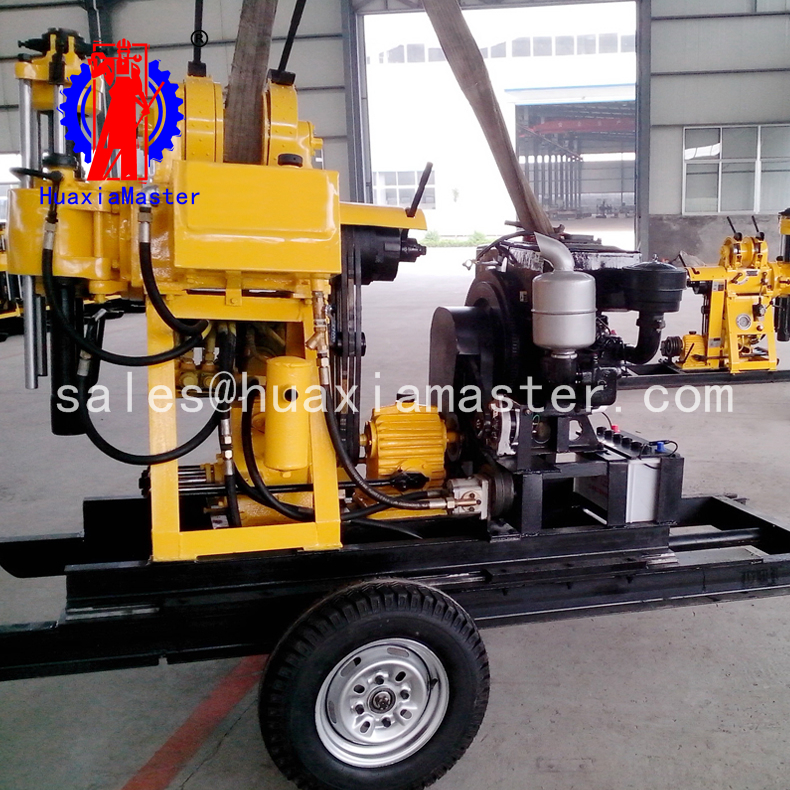 XYX-200 wheeled hydraulic water well drilling rig diamond core sample machine for sale