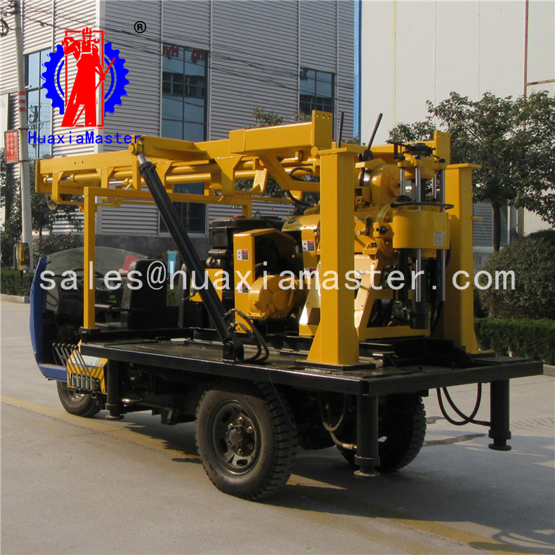 Mobile Rotary Hydraulic Core Sample XYC-200A tricycle-mounted water well drilling rig