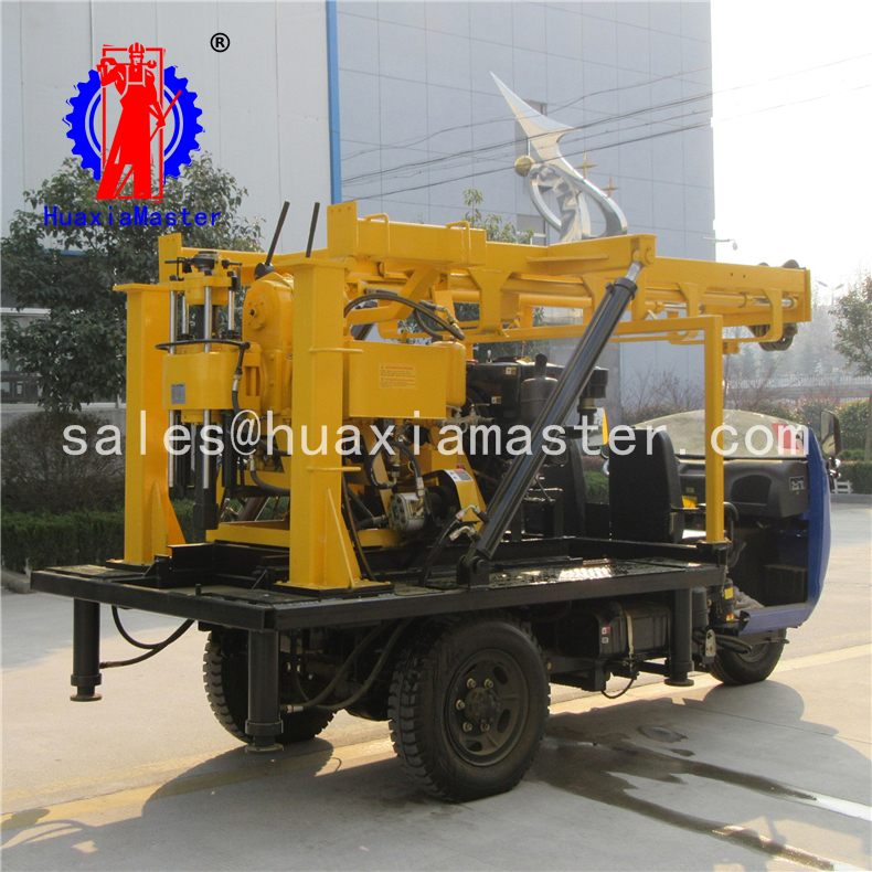 Vehcicle Mounted Diamond Core Sample Machine XYC-200A tricycle-mounted water well drilling rig