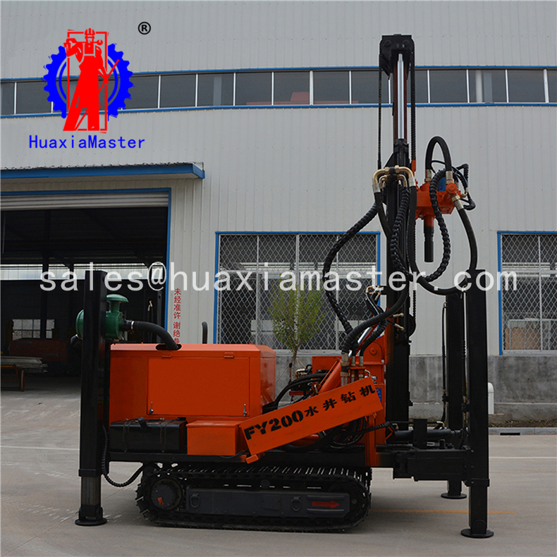 FY200 crawler pneumatic water well drilling rig air pressure driven machine for water well