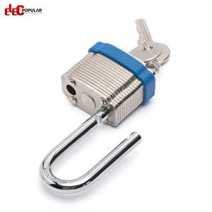 38mm Laminated Steel Shackle Safety Padlocks EP-8562   Metal Body Padlock