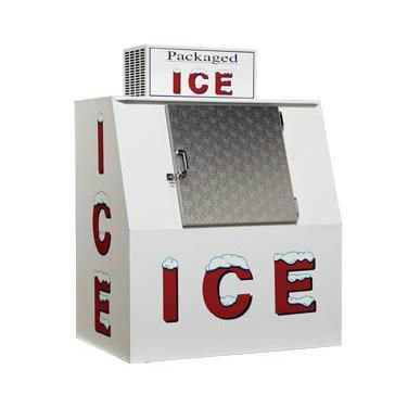 CE certificated Gas station use ice storage bin with slant door