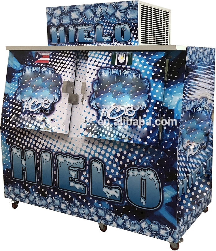 Outdoor use Bags ice freezer box / Ice merchandiser with 2 slant door