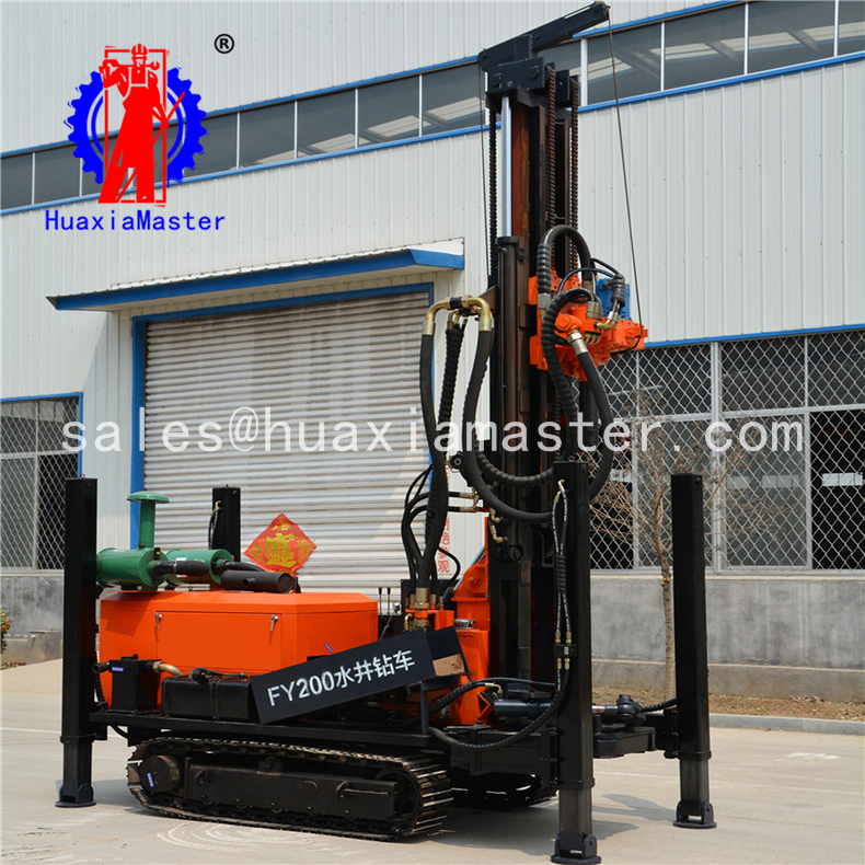 FY200 crawler pneumatic water well drilling rig