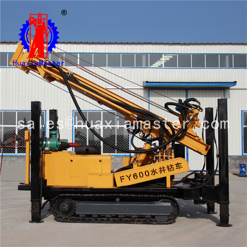 FY600 crawler pneumatic water well drilling rig power hammer rock boring machine