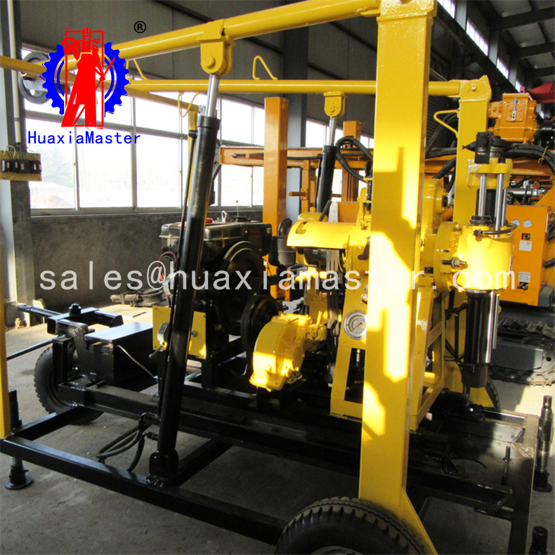 XYX-130 wheeled hydraulic water well drilling rig mobile diamond core sample machine for sale