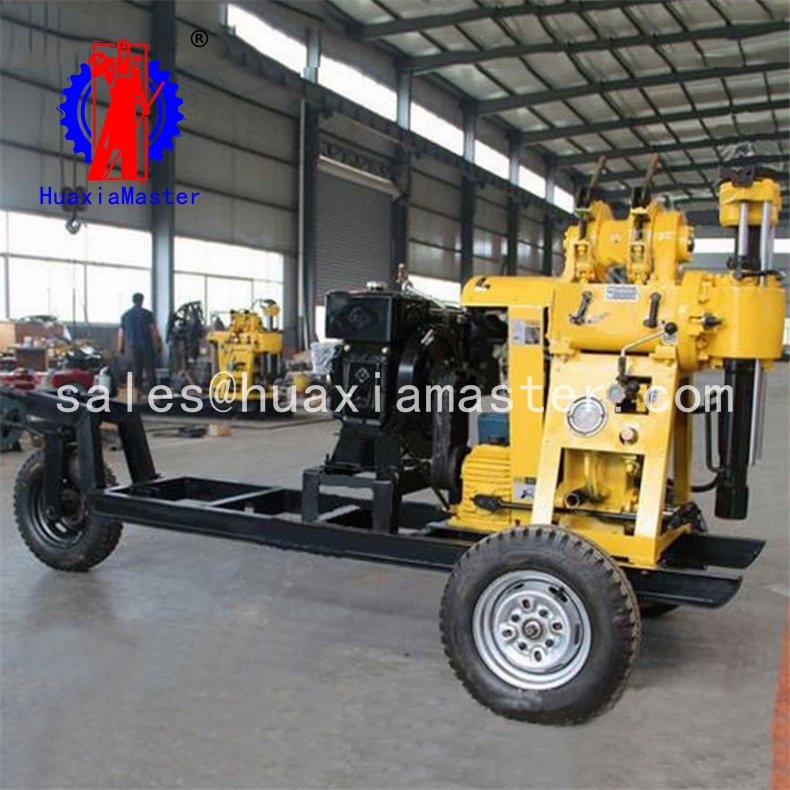 XYX-130 wheeled hydraulic water well drilling rig mobile diamond core sample machine for sale