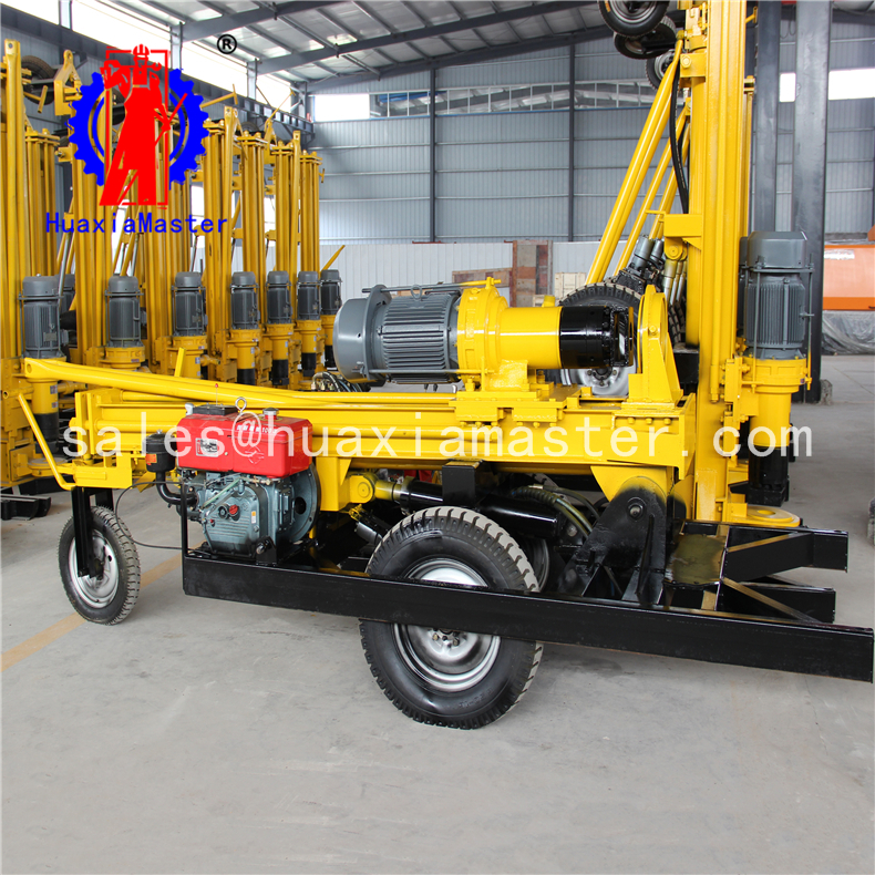 KQZ-200D pneumatic water well drilling rig air compressor driven power hammer drilling rig for sale