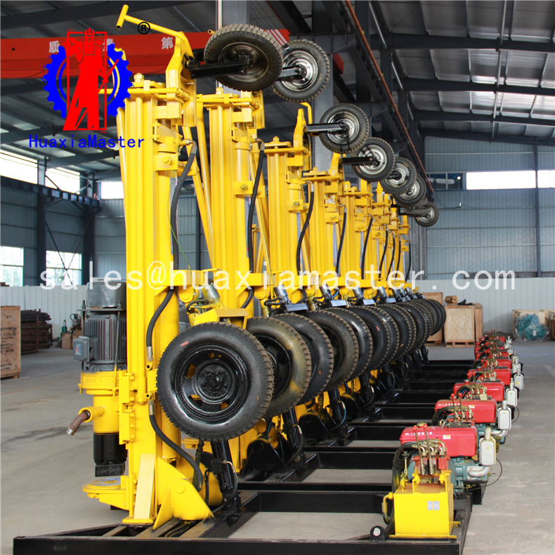 KQZ-200D pneumatic water well drilling rig air compressor driven power hammer drilling rig for sale