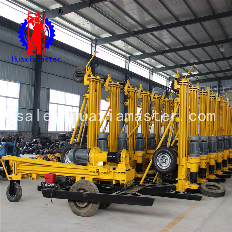 FY180 crawler pneumatic water well drilling rig air comprssor power hammer rock boring machine for sale