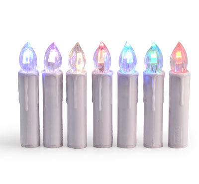 12pcs Yellow Light Flickering LED Taper Candles White Realistic Wax Drip LED Taper Candles