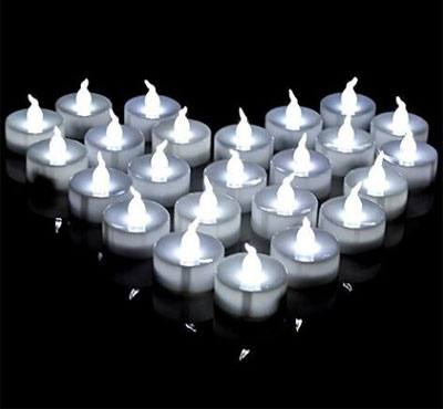 Battery Operated Flickering Warm White Flame Christmas Tealight Candle