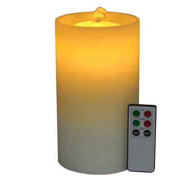 Rechargeable Flat Top Flameless Candle Fountain With Remote Control