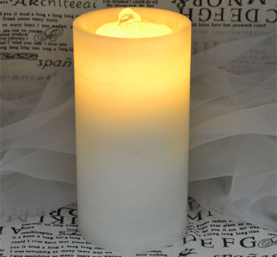 Rechargeable Flat Top Flameless LED Candle Fountain With 3D Battery