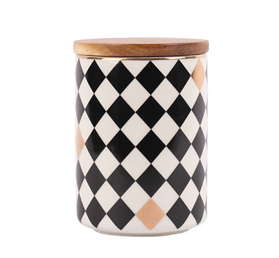 Wholesale Diamond Pattern Ceramic Jar Candles