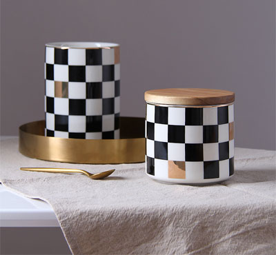 Bulk Ceramic Jar Candles With Square Figure