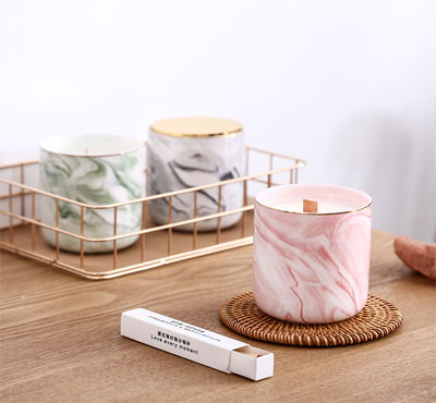 Marble Scented Jar Candles DIY