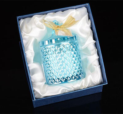 Tropical Style Scented Ion Plating Crystal Glass Jar Candles