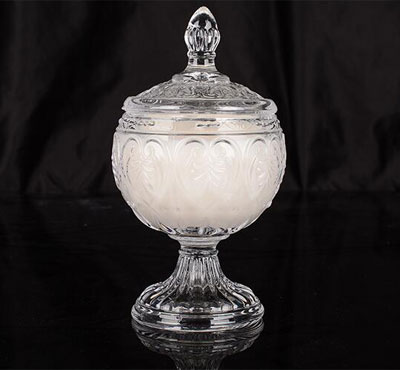 European Home Scented Soy Wax Crystal Glass Jar Candles