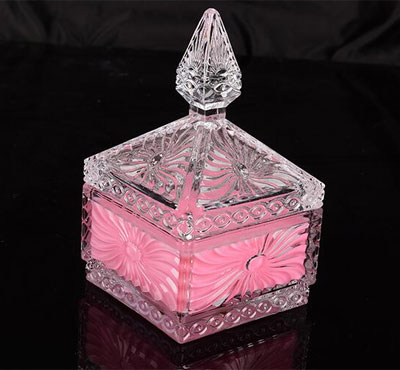 Nordic Bedroom Aromatherapy Soy Wax Crystal Embossed Glass Jar Candles