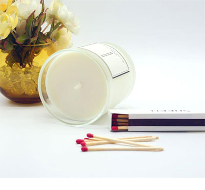 Custom Simple Style Glass Jar Soy Wax Candles With Aromatherapy