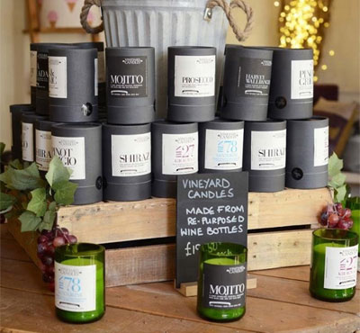 Custom Scented Soy Wax Wine Bottle Glass Jar Candles