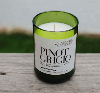 Custom Scented Soy Wax Wine Bottle Glass Jar Candles