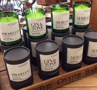 Custom Scented Soy Wax Wine Bottle Glass Jar Candles