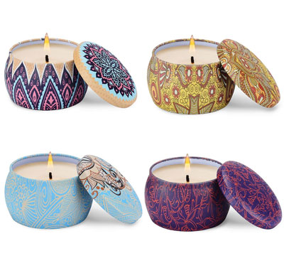 Belly Shape Fancy Tin Box Candles