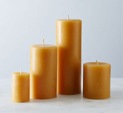 Wholesale Organic Beeswax Pillar Candles