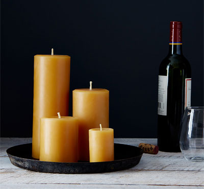 Wholesale Organic Beeswax Pillar Candles