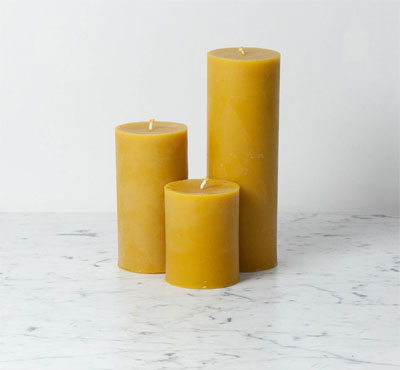 Wholesale Organic Beeswax Pillar Candles