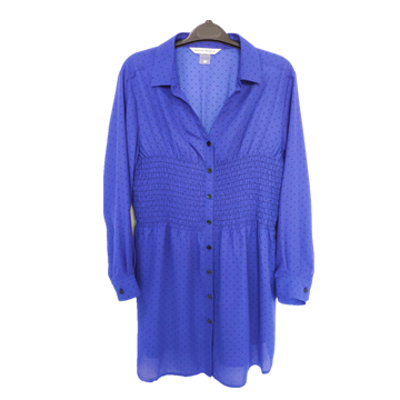 Ladies Tunic Shirt Wave Point Woven Blouse