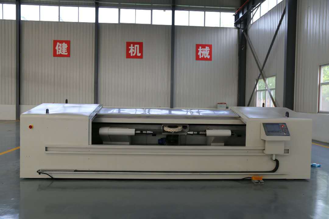 Copper polishing machine for the rotogravure cylinder