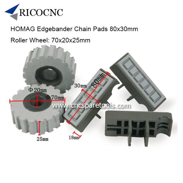 80x30mm Edgebander Track Pads Converyor Chain Pads for HOMAG Edge Banding Machine
