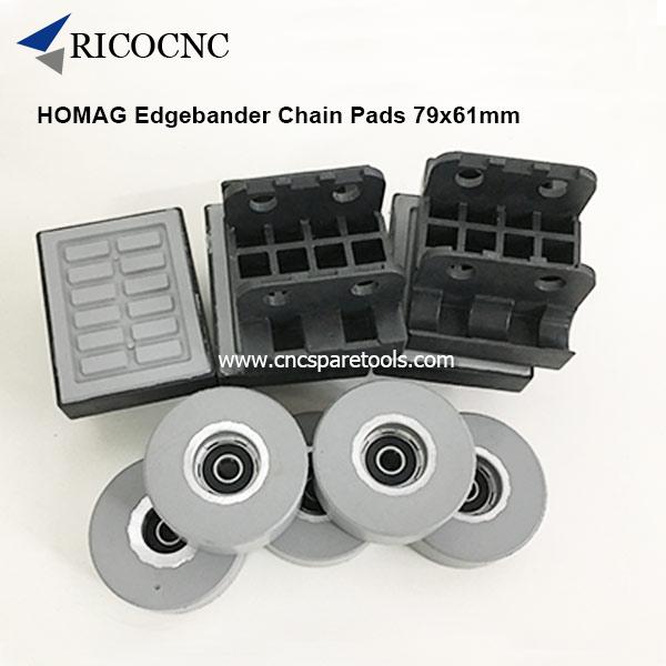 79x61mm HOMAG Edgebander Track Pads Conveyor Chain Pads for Brandt Edgebanding Machine