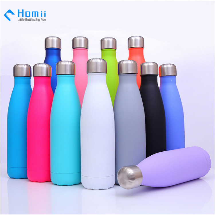 Hangzhou Homii industry 350ml/500ml/750ml Stainless Steel Double Wall Thermos Water Bottle Thermos bottles Cola Style