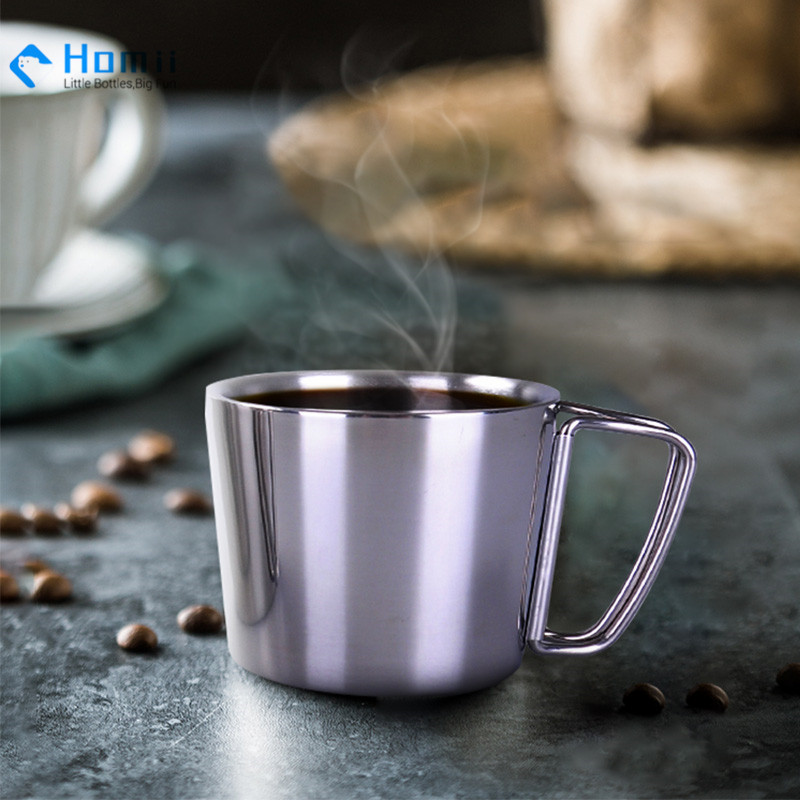 Hangzhou homii Industry stainless steel double wall coffee thermos cup set insulated flask coffee tumblers wine mug