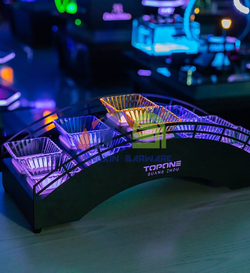 Bridge Shape Snack Dish LED Serving Tray  custom led serving tray for bar  Serving Tray