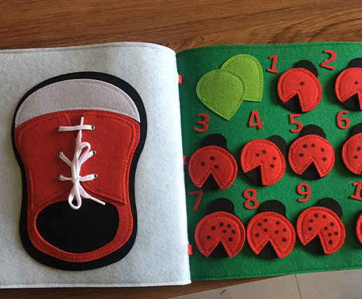 Korean popular baby memory soft felt Fabric quiet book