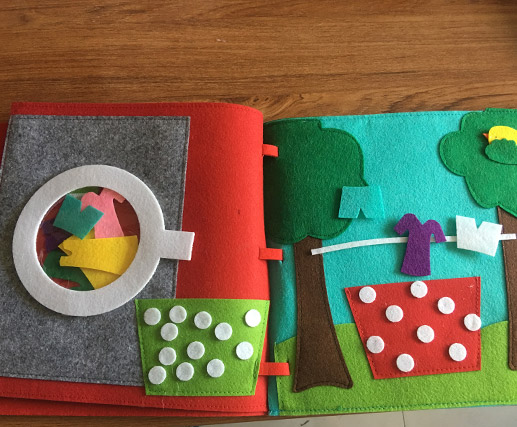 Korean popular baby memory soft felt Fabric quiet book