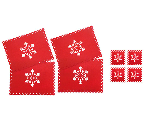 Cheap wholesale eco-friendly christmas felt coaster